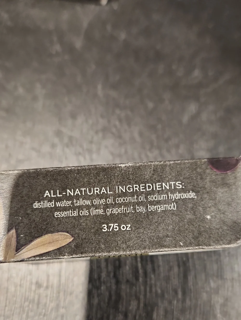 NIB Rainwater Farm Baylime 3.75 Oz Bar Soap